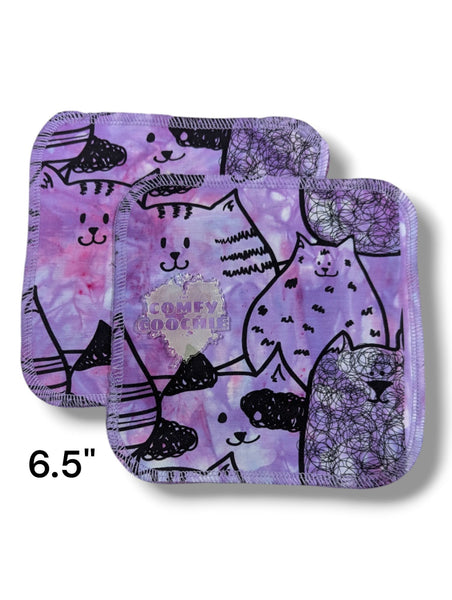 6.5" Wipe Set - Aura Kitties